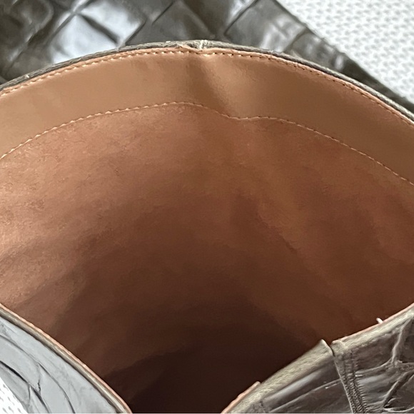 Sam Edelman Sylvia2 Knee High Boots in deep olive croco leather - Picture 14 of 16